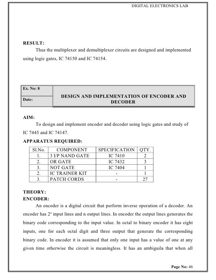 de lab manual